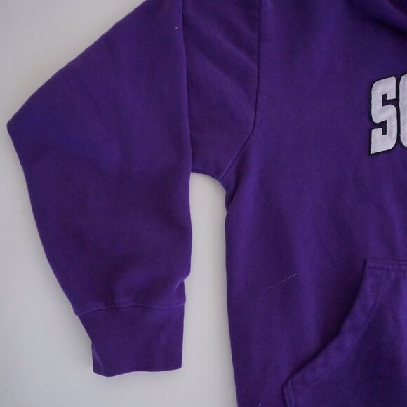 Vintage '90S OVB Purple Embroidered Scranton University Hoodie Sweatshirt Large - Picture 9 of 11